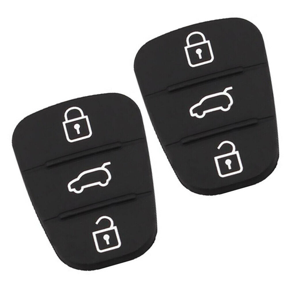 2Pcs 3-Button Smart Remote Door Lock Key Shell Cover For Hyundai I30 Kia K2