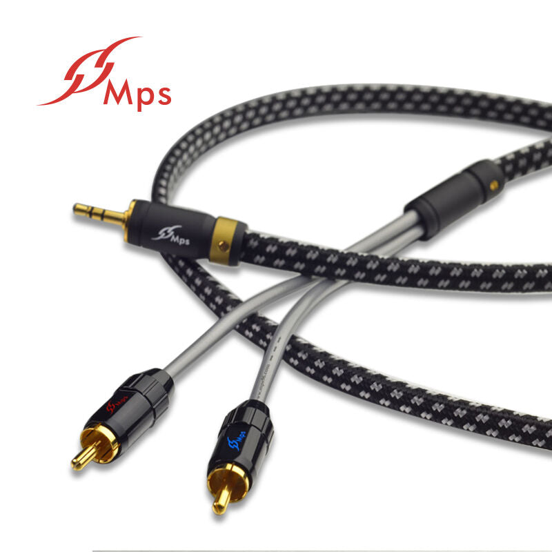 1pcs - MPS X7-Leopard 1.8M (1.8meter) 3.5mm to 2RCA stereo cable