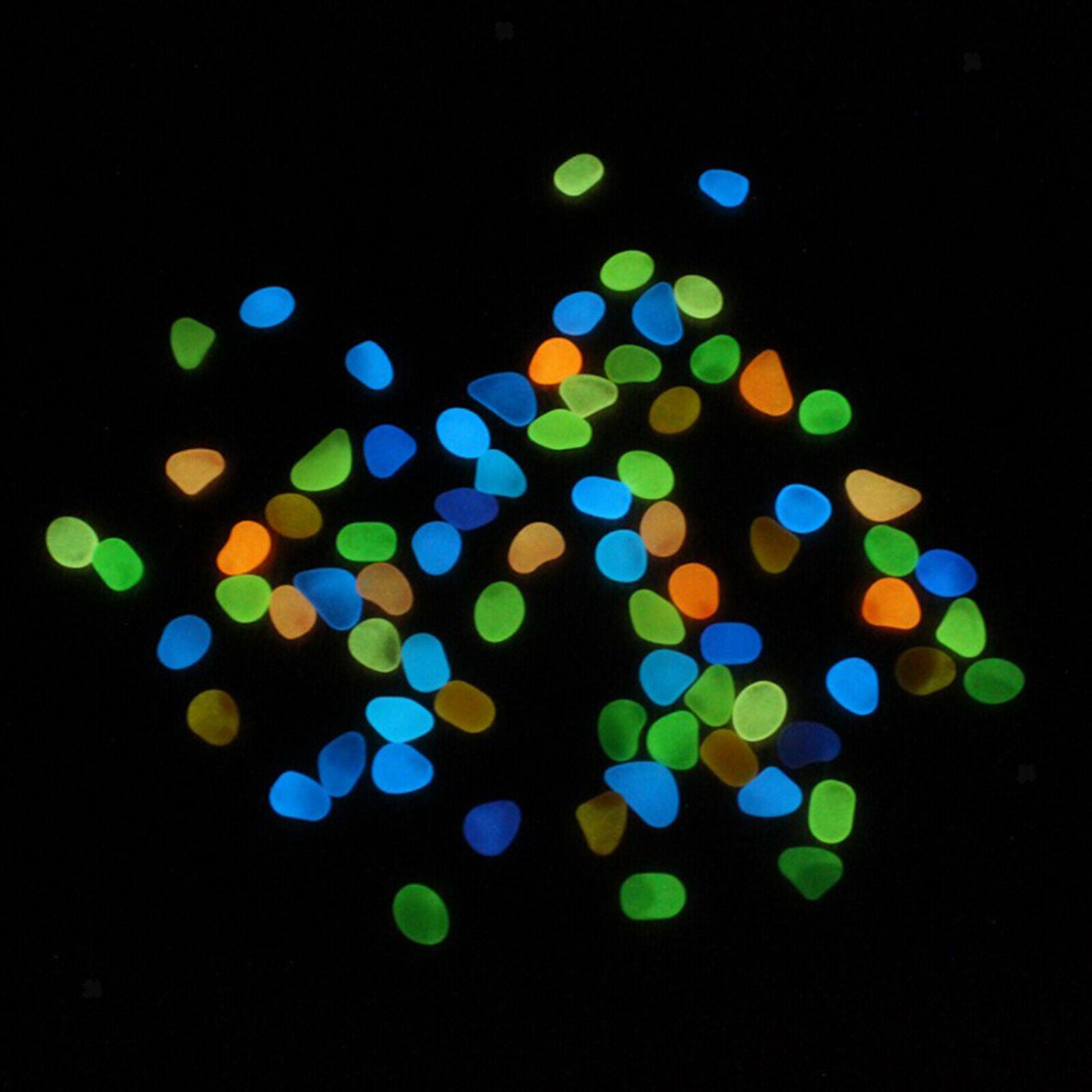 100Pcs Luminous Pebbles Stones Glow in the Dark Rocks For Garden Path Decor