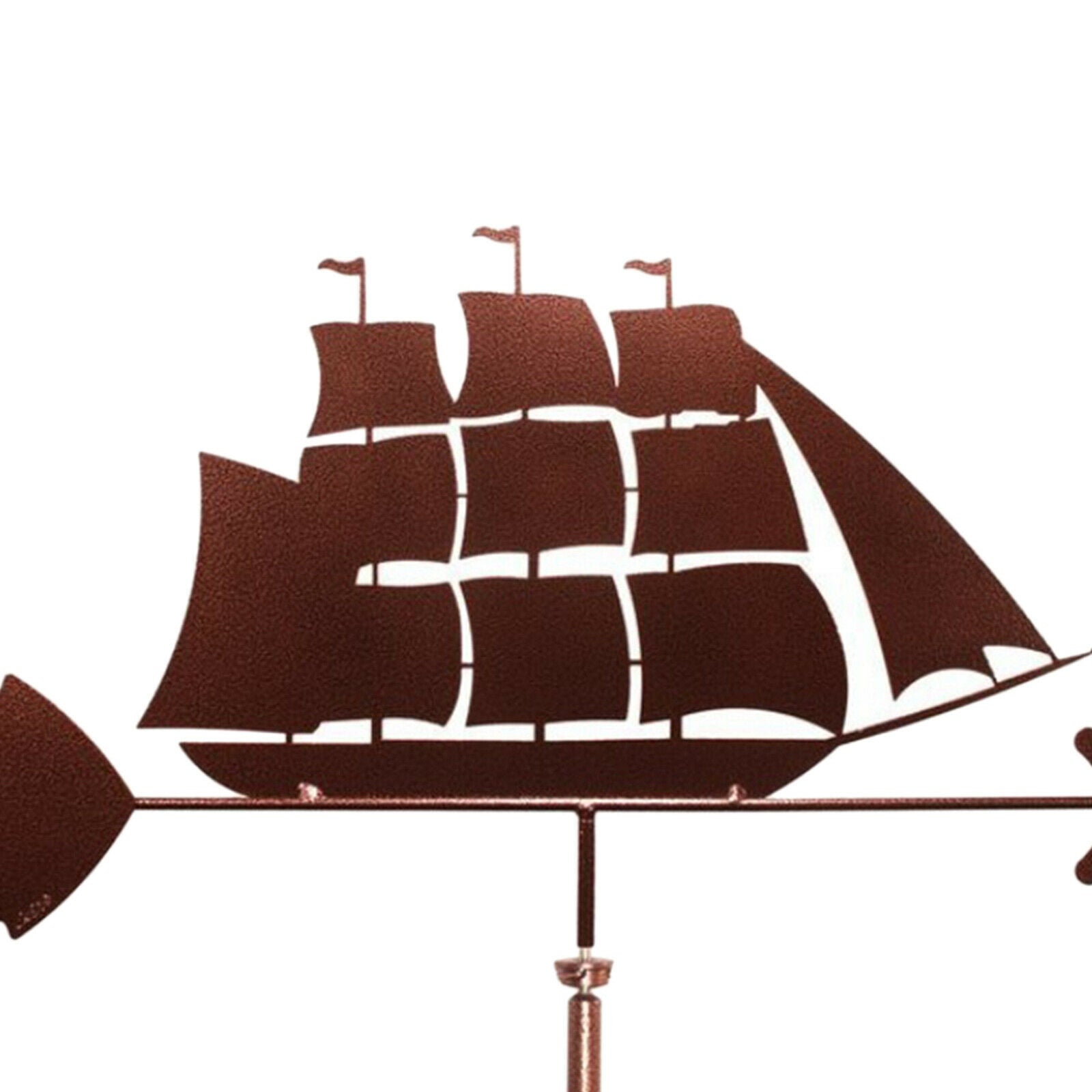 Elegant Stainless Metal Sailboat Weathervane Weather Vane Outdoor Yard Decor