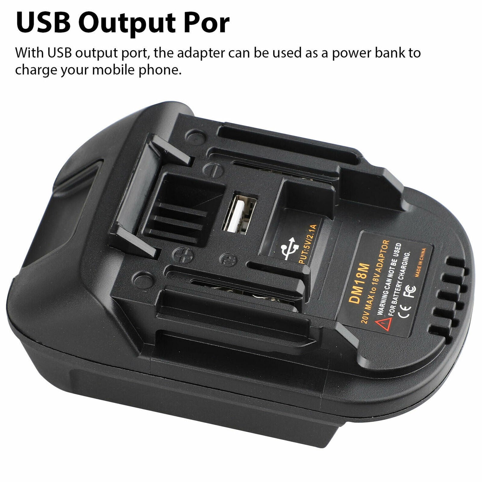 Adapter Converter for Milwaukee M18 or DEWALT 20V Li-ion Battery to Makita 18V