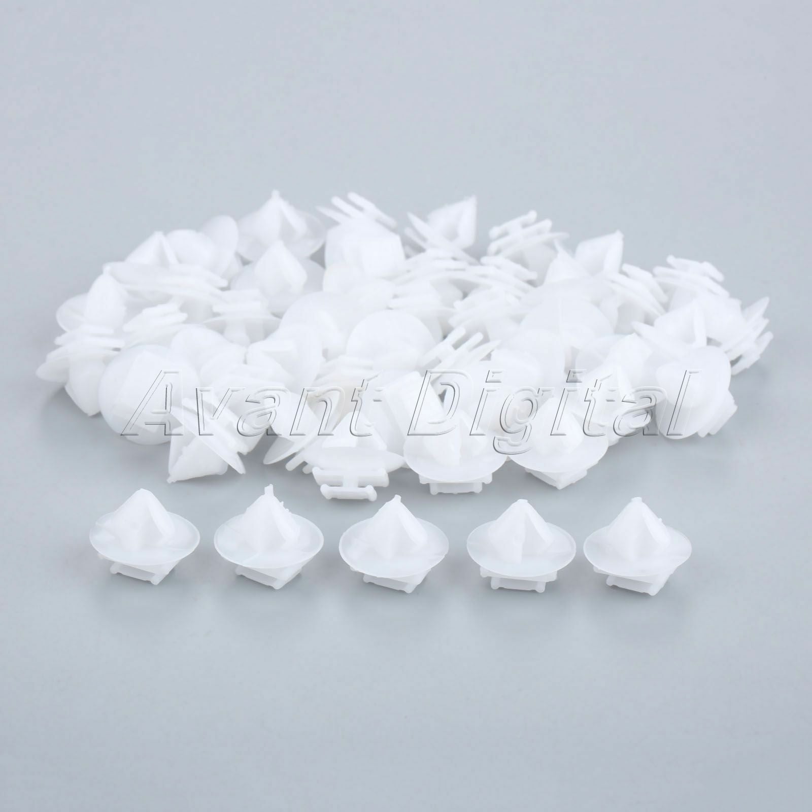 50PC Car Door Exterior Trim Moulding Clips Fasteners D150 For Peugeot Citroen