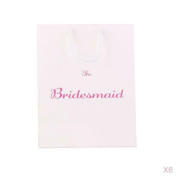6pcs Bridesmaid Best Man Bride Wedding Gift Bag Novelty Design Fancy Decorations