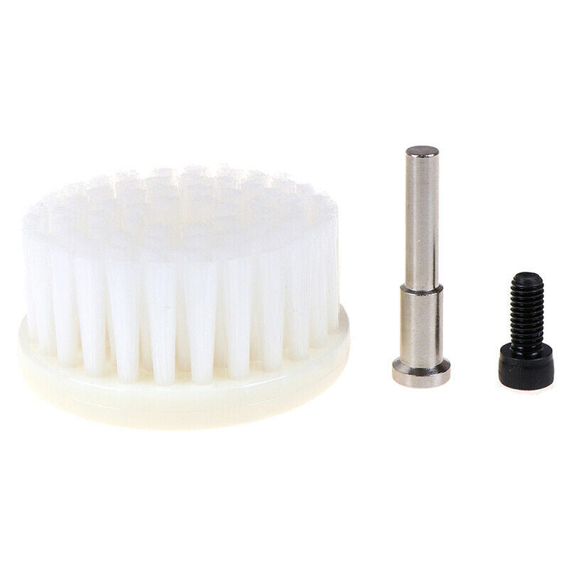 60mm White Soft Drill Powered Brush Head For Cleaning Car Carpet Bath Fab.l8