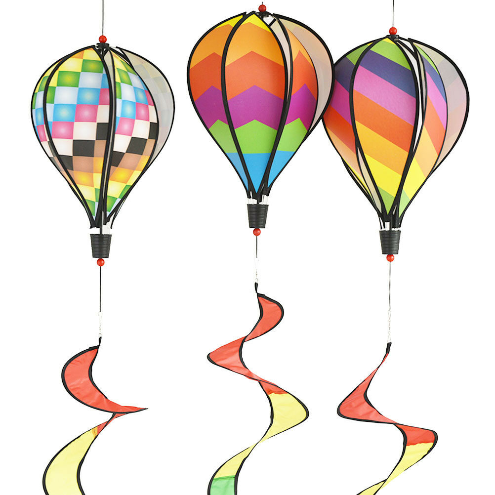 1PC Hot Air Balloon Windmill Wind Sock Spinner Garden Lawn Decor Windsocks
