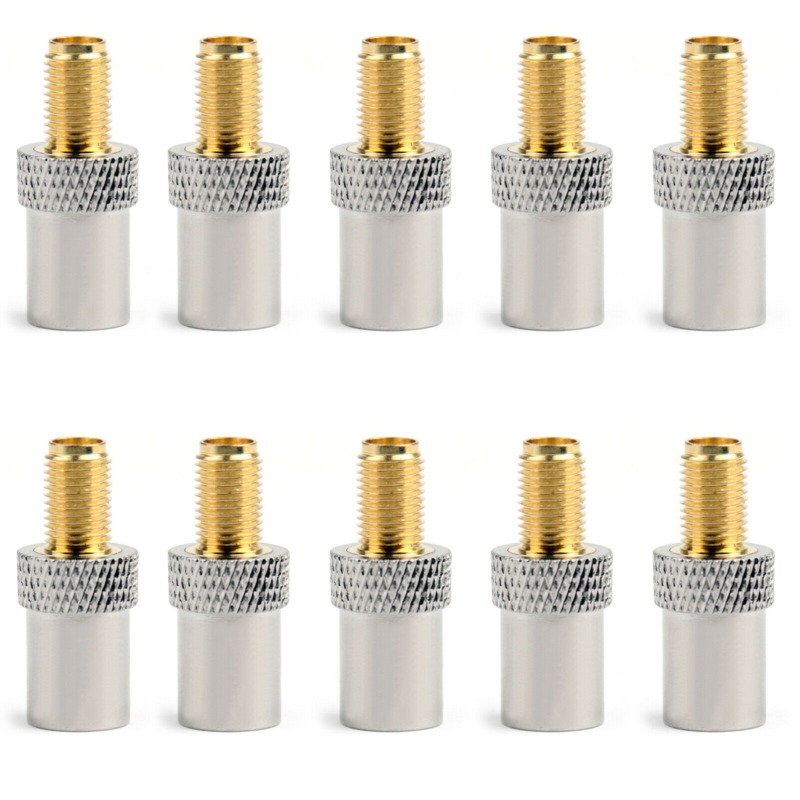 10x SMA Female Jack To TV IEC Male Plug 50Ω Connector RF Coaxial Adapter Copper.