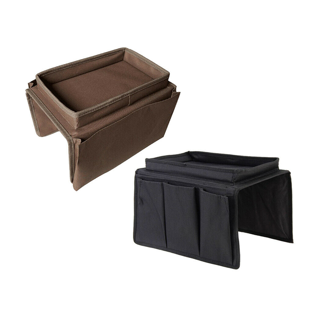 2pcs Premium Sofa Couch Armrest Organizer, Water-resistant Tray Storage Holder