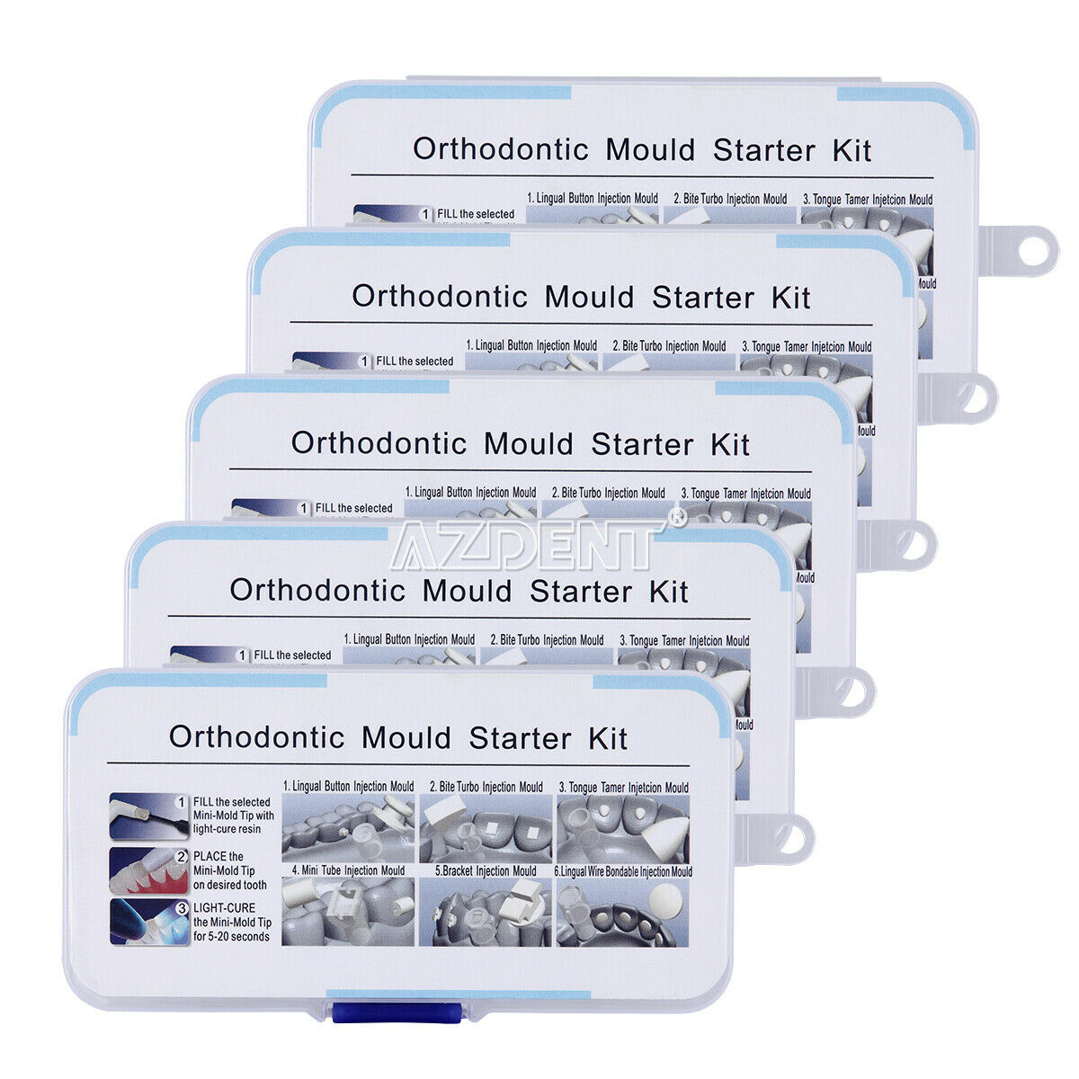5 Packs Orthodontic Dental Mini Accessories Injection Mould Starter 6Type Mould
