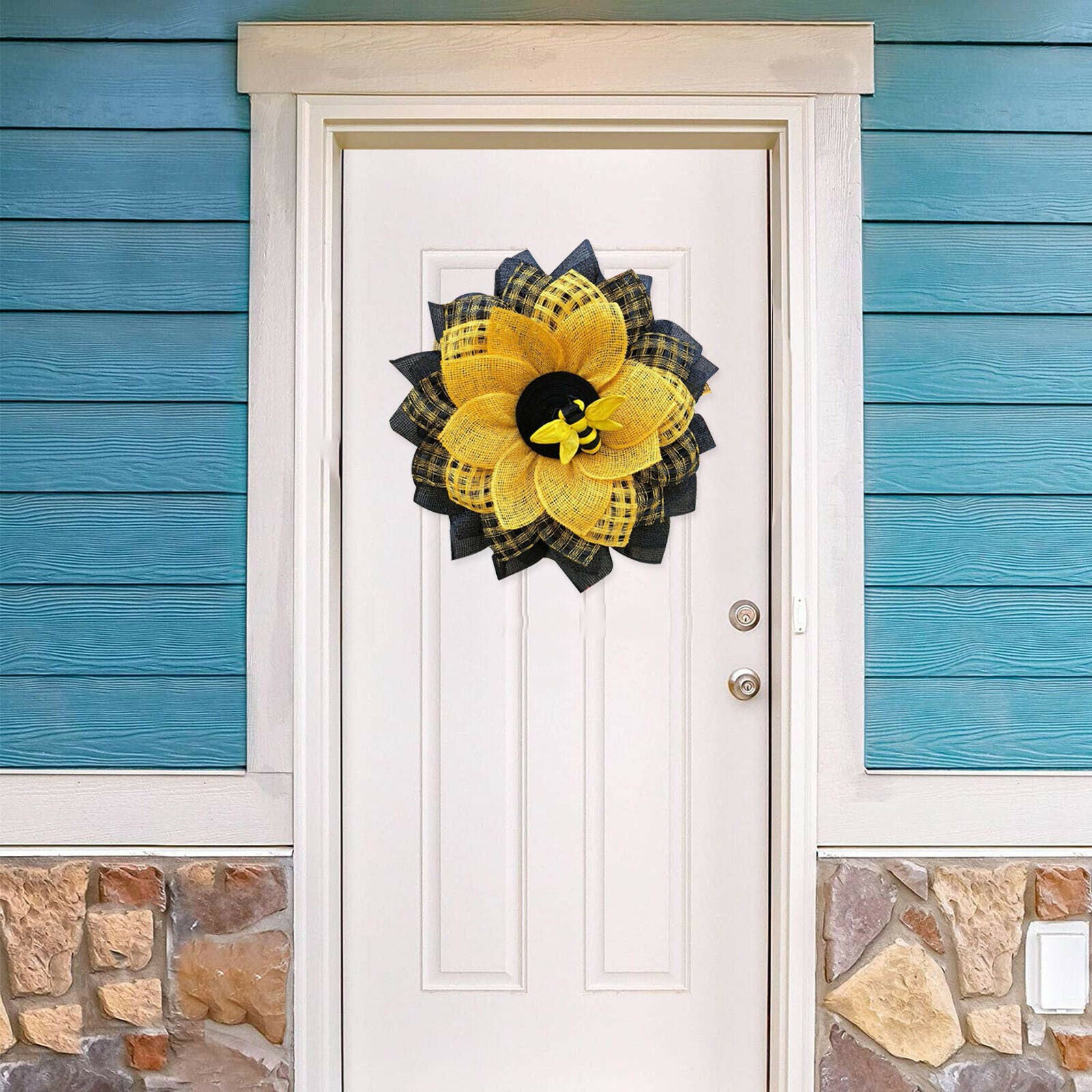 Hanging Artificial Wreath 18in Garland Door Farmhouse Garden Wedding Decor