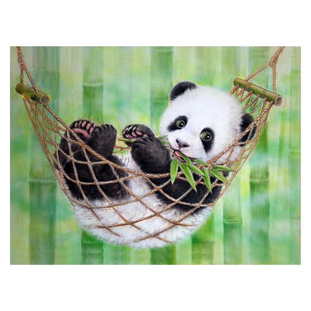 Panda 5D DIY Full Drill Round Diamond Painting Kits Cross Stitch Set @