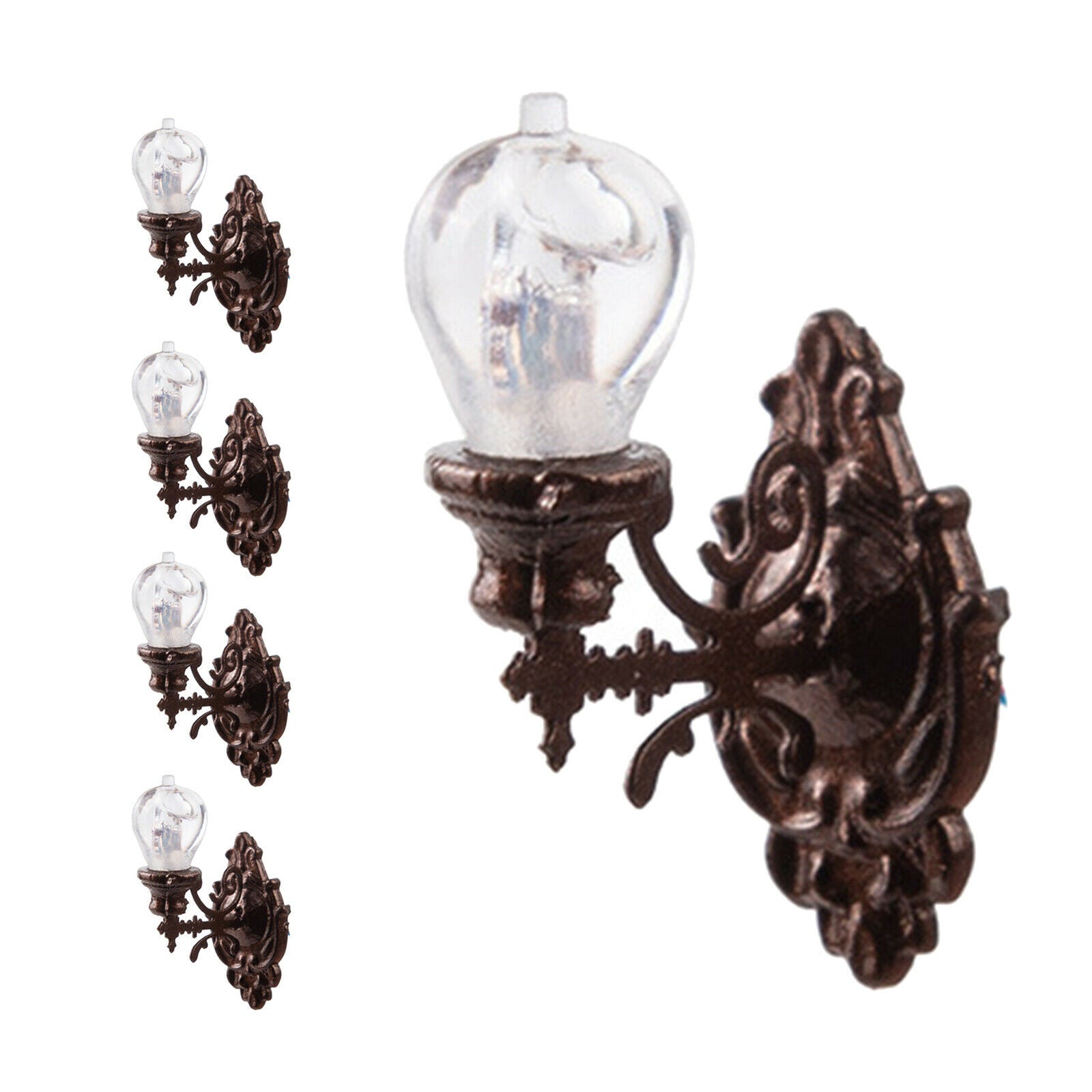 1/87 Wall Light Lamp Sand Table Railway Fairy Garden Scenery Decor Bronze