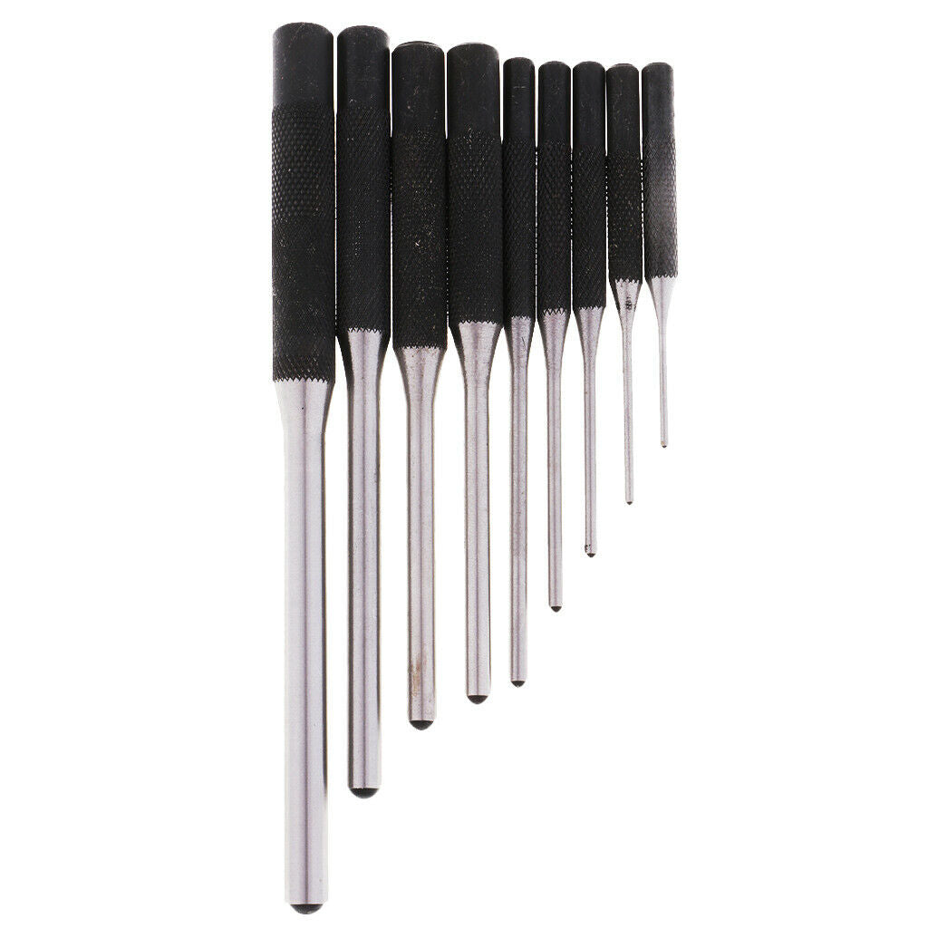 9 Pieces Forged Steel Roll Pin Punch Set with Carry Case 1/16” to 5/16”