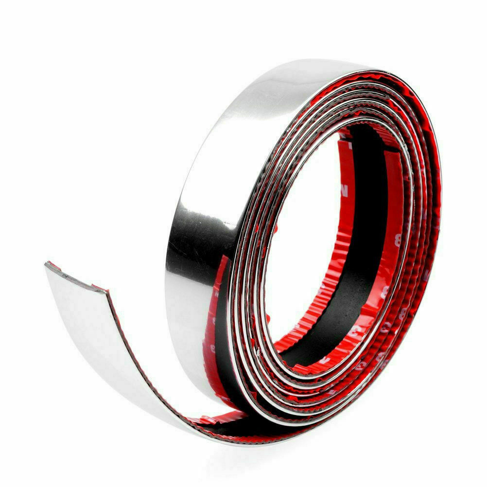 2.5M Car Bumper Door Edge Lip Guard Chrome Decor Protector Moulding Trim Strip