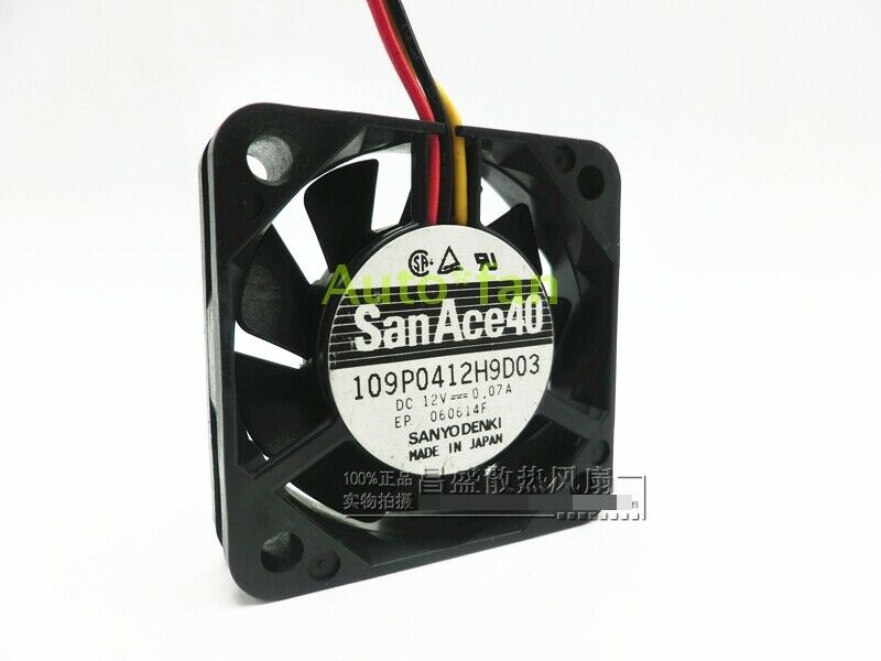 2pc for brand new 109P0412H9D03 fan 40*40*10mm 12V 0.07A 3pin