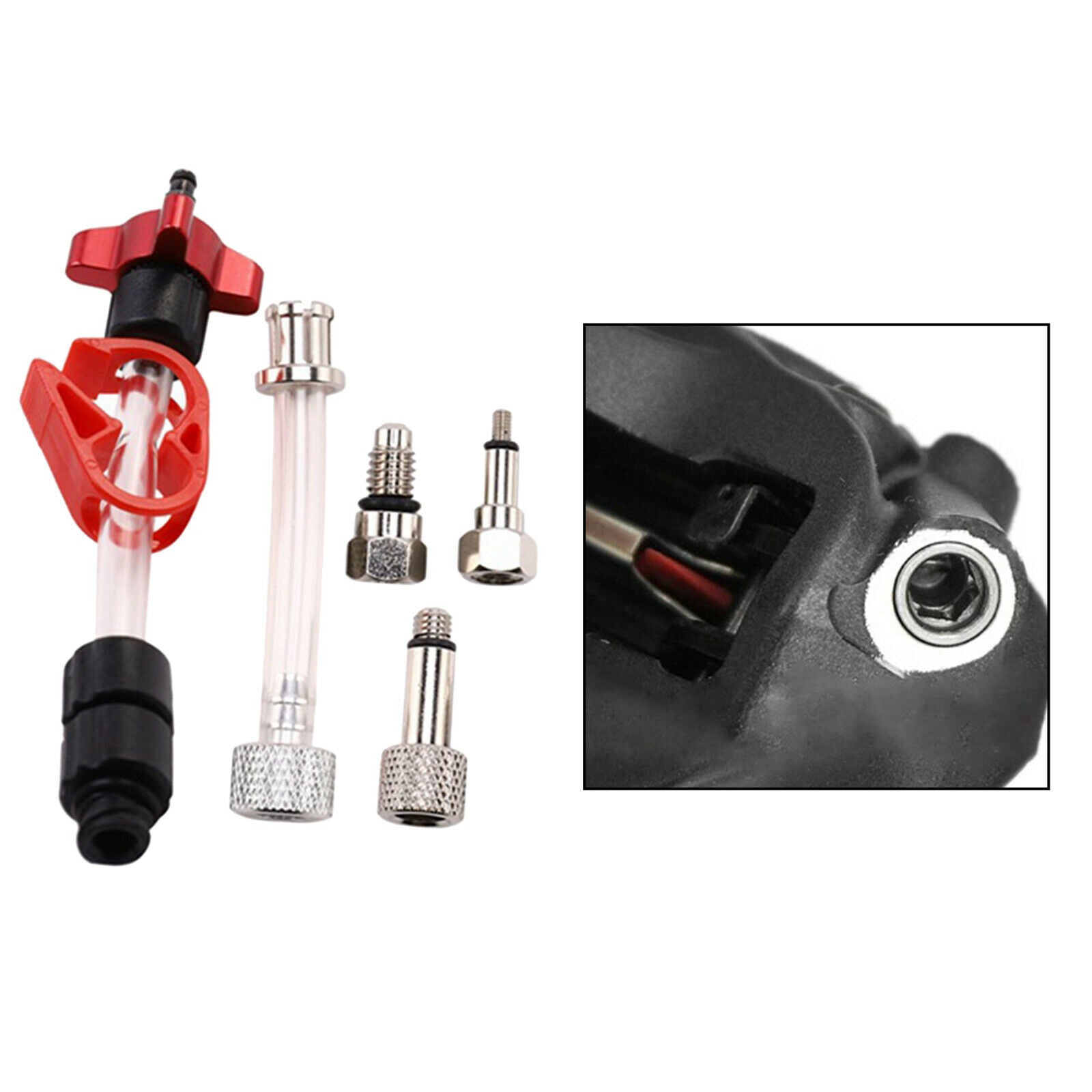 5pcs Professional DOT Oil Bleed Kit Adapter Hydraulic Disc Brake Bleeding Hoses