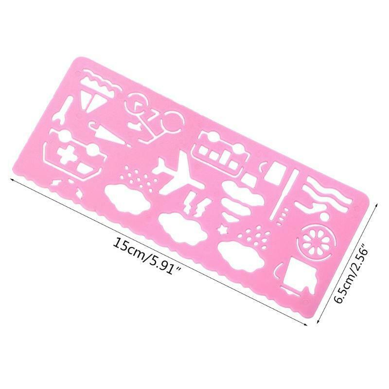 4pcs Multi-in-1 DIY Drawing Template Animals Stencils Transportations Stencils