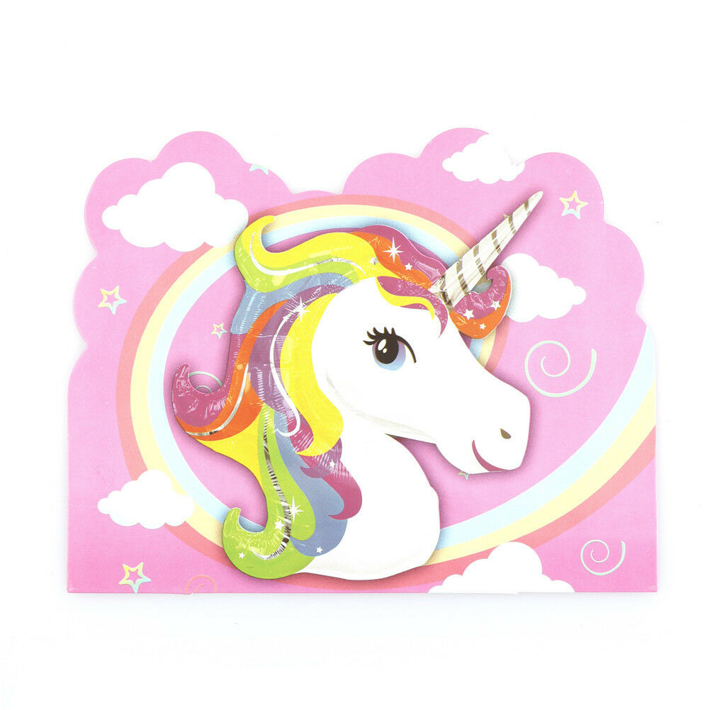 10x unicorn invitations card unicorn cards birthday wedding party invitation BDA