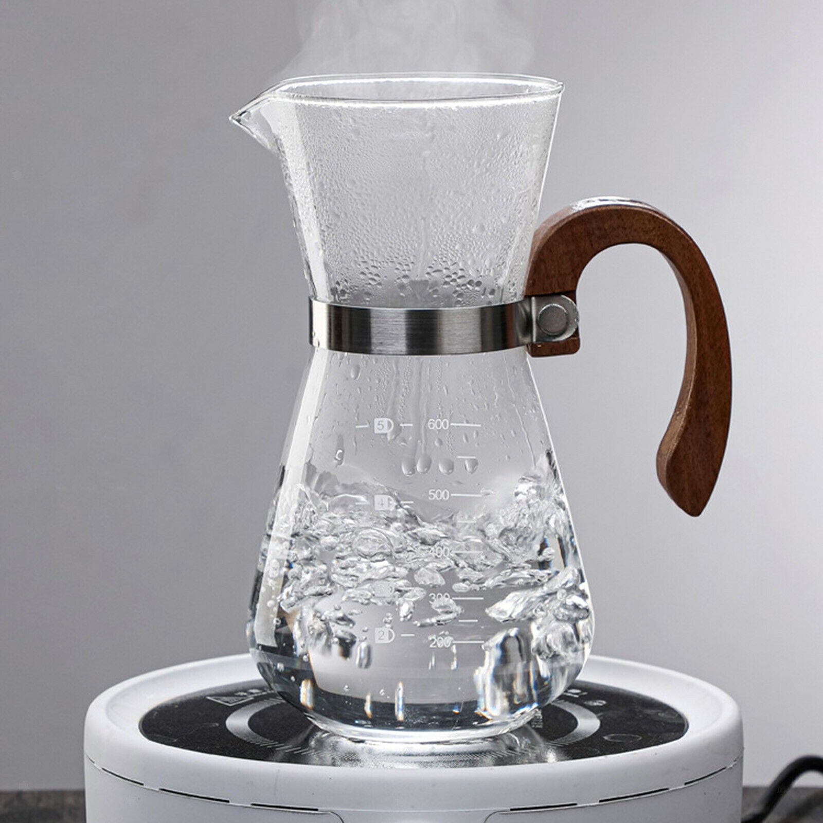600ml Pour Over Coffee Maker w/ Filter Funnel Manual Coffee Brewer Portable
