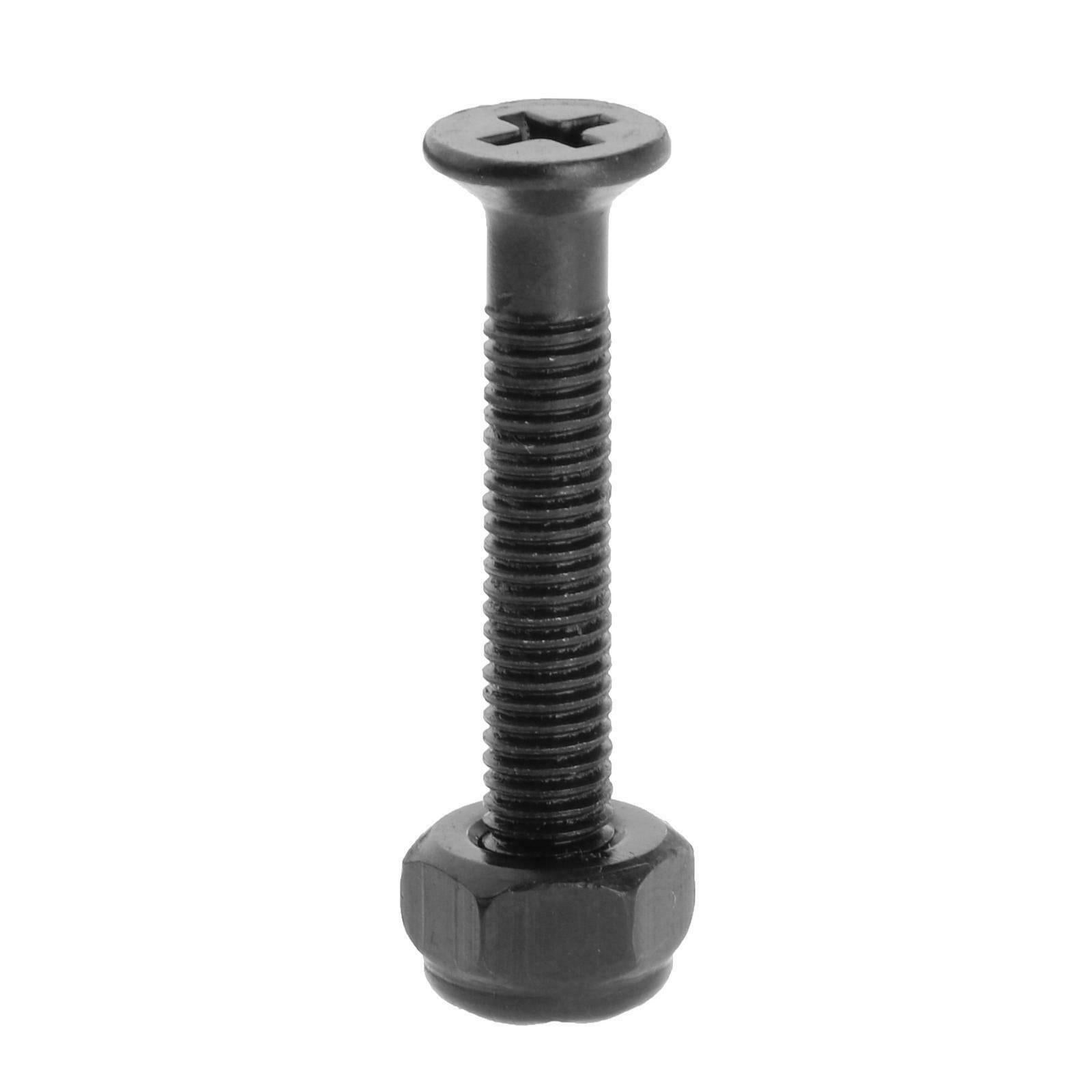 8pcs Longboard Skateboard Wheel Installing Hardware Screws Nuts Bolts Black