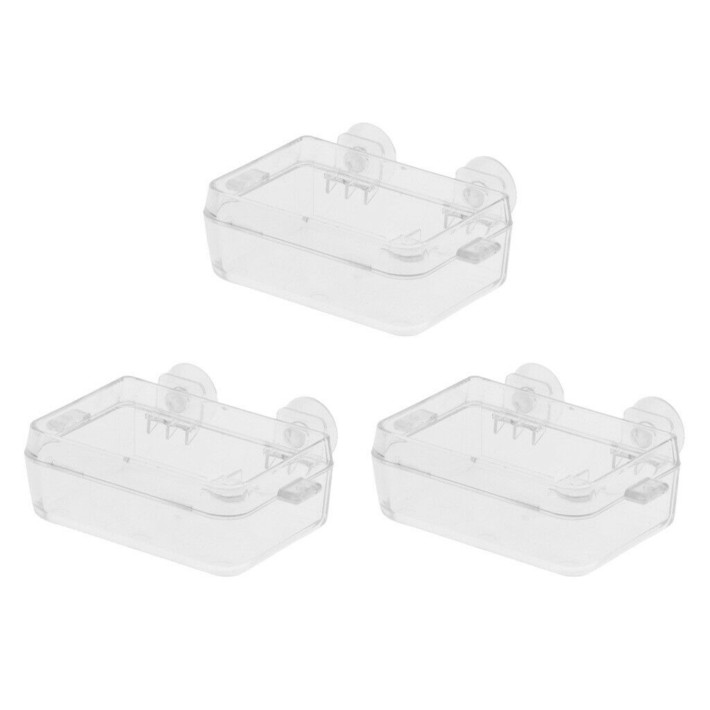 3 Pieces Plastic Tortoise Reptile Terrarium Water Dish Food Bowl Feeder