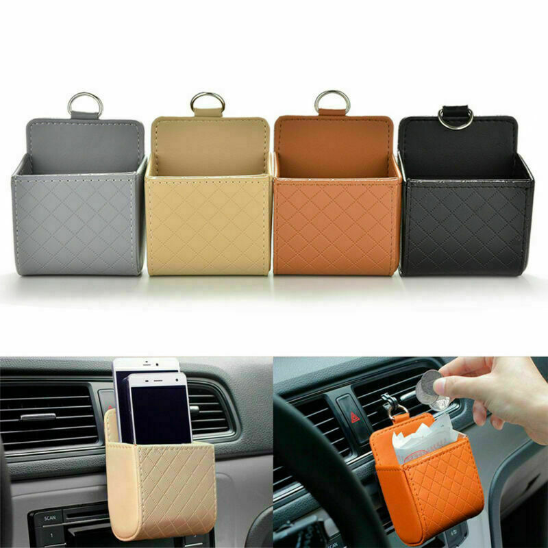 Car Seat PU Back Tidy Storage Box Coin Bag Organizer Pocket Hanging Holder Pouch