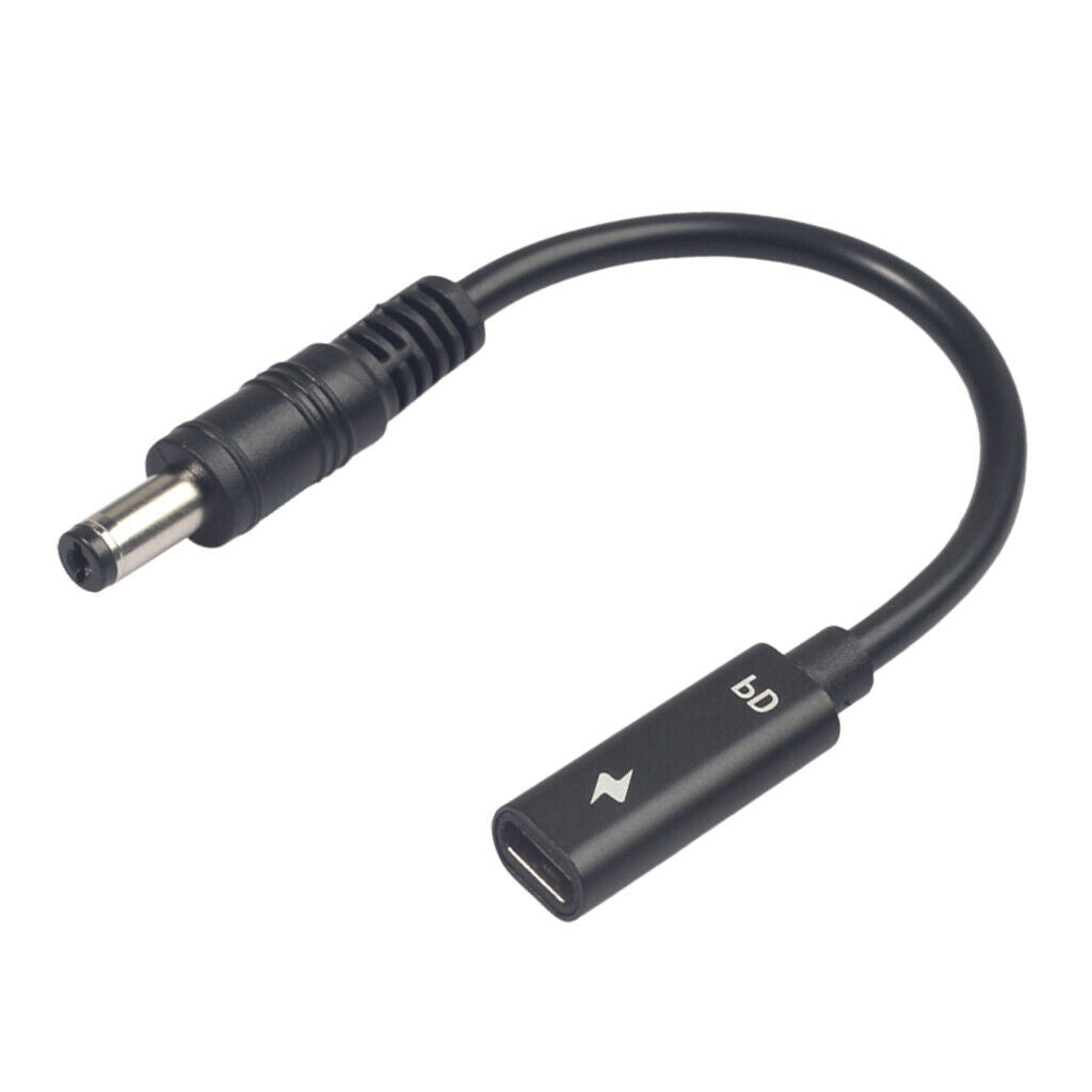 Type-C Female to 5.5mm*2.1mm Plug PD Charging Cable Charger Adapter