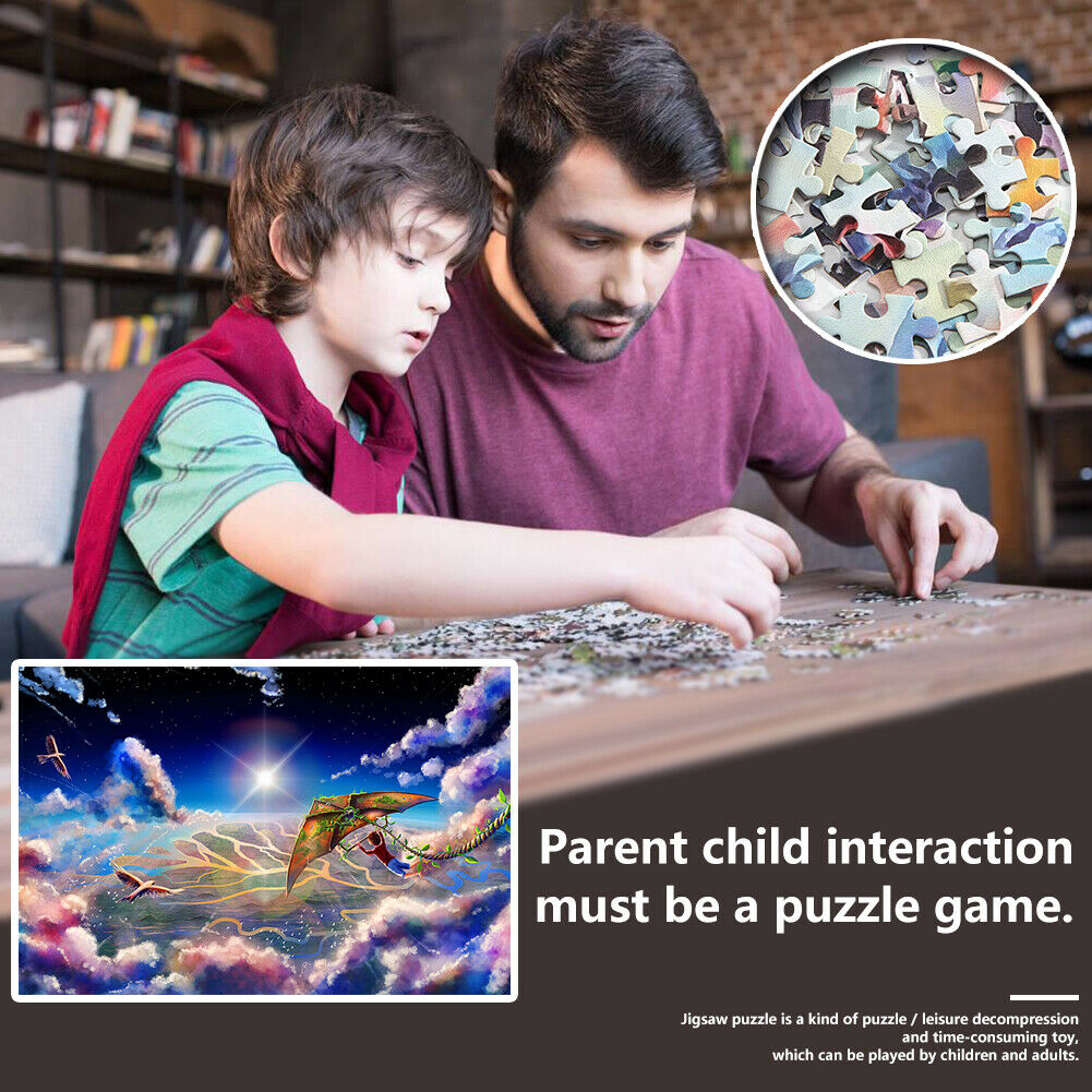 1000pcs DIY Flying Kite Boy Jigsaw Children Adults Puzzle Room Decoration  @