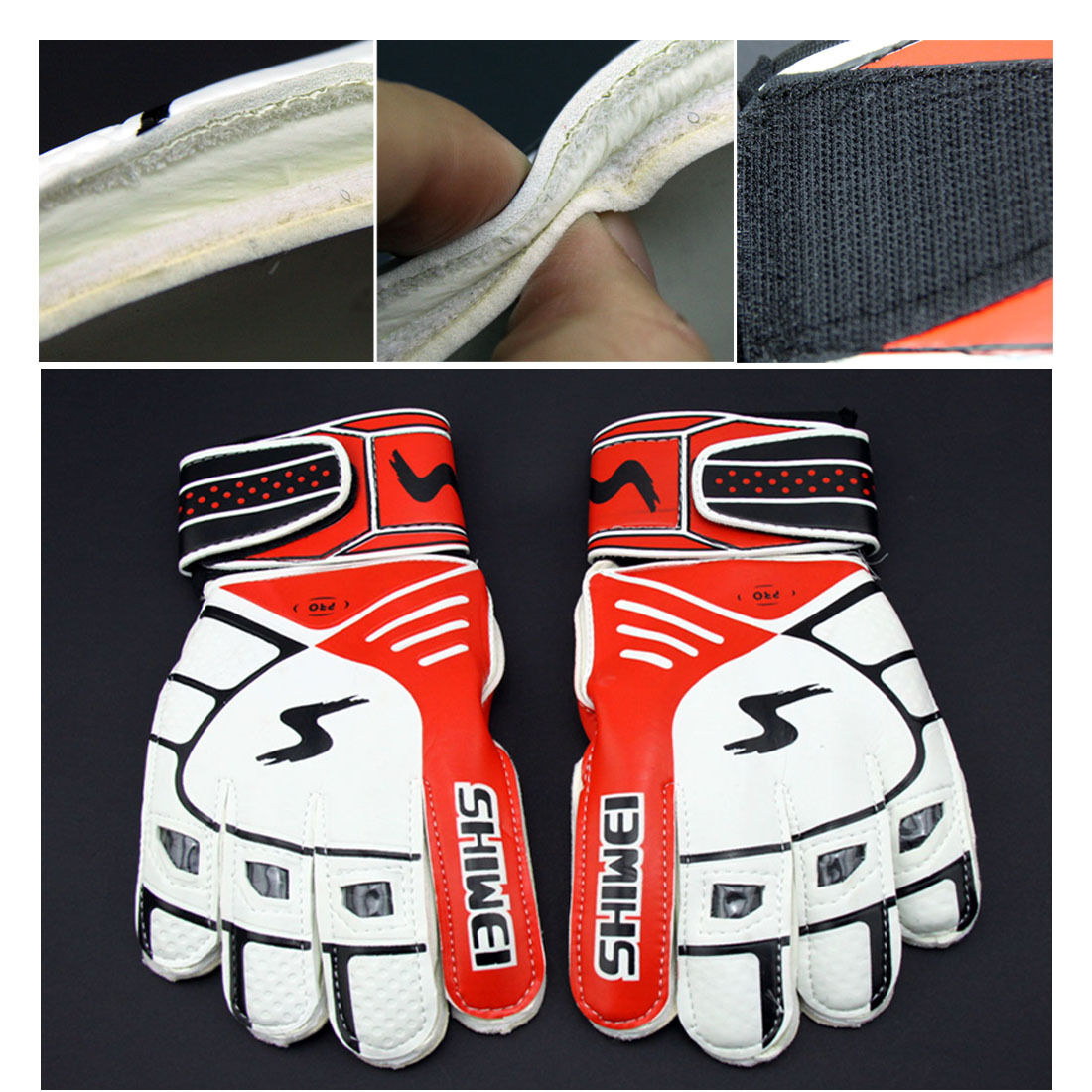 New Goalkeeper Gloves Soccer Football Predator Pro Goal Keeper Glove Mitts Latex