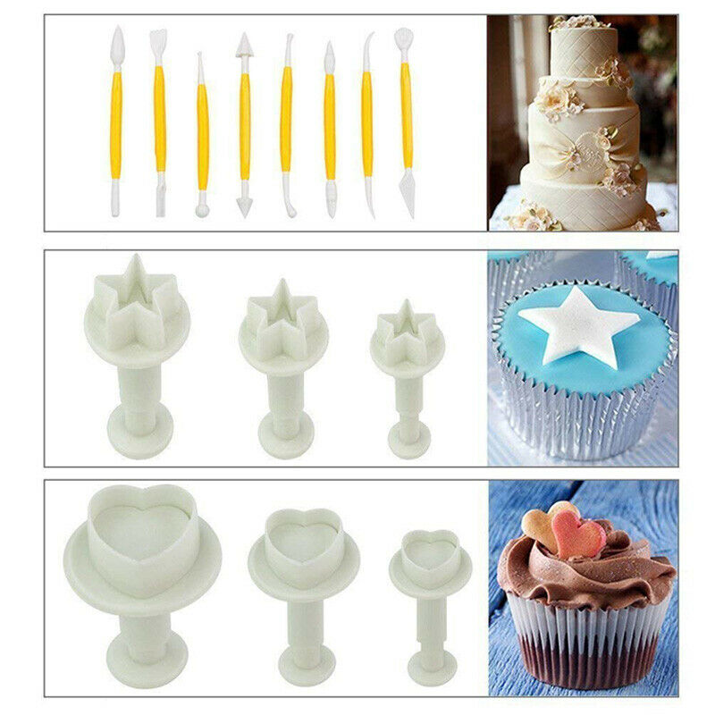 46Pcs Bakeware Supplies Kit DIY Cake Cupcake Decorating Sugarcraft Bakeware Tool