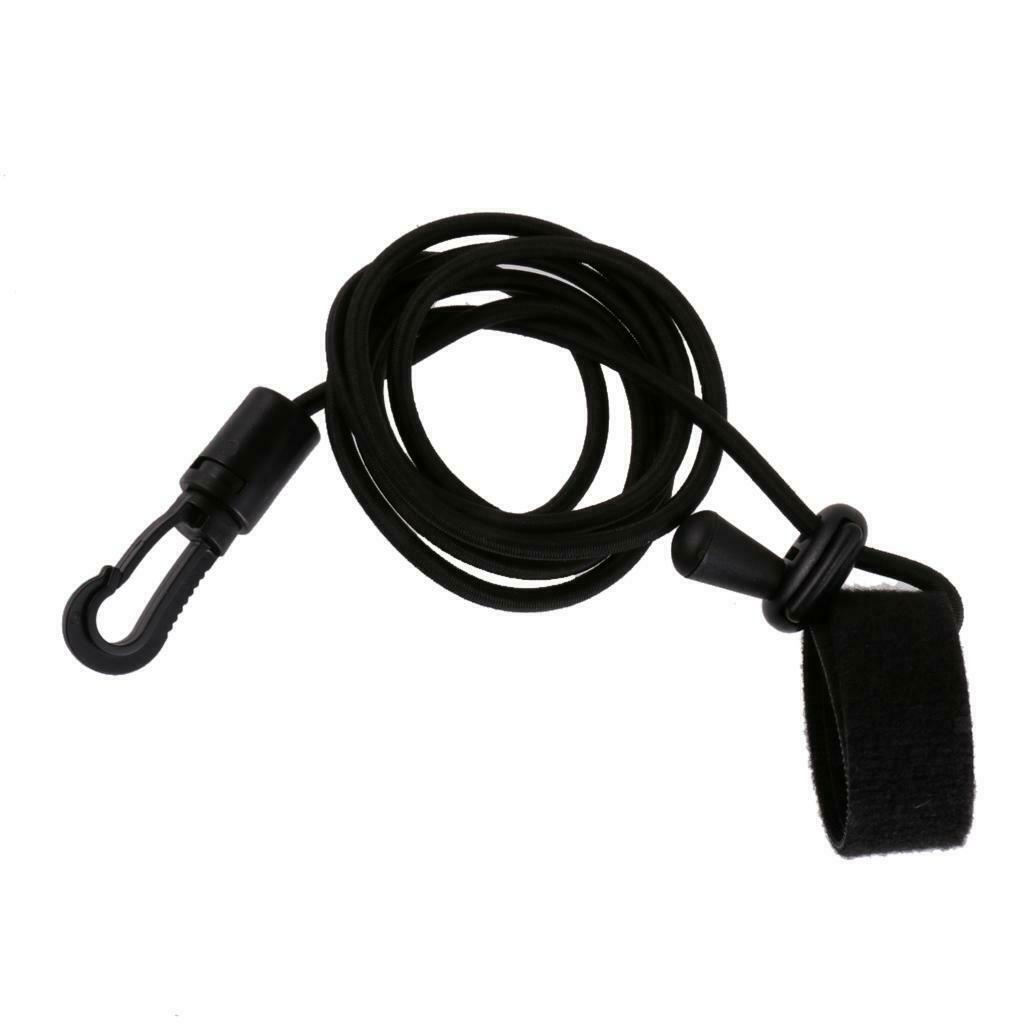 Elastic Canoe Kayak Paddle Leash Safety Fishing Rod Lanyard Leash Clip
