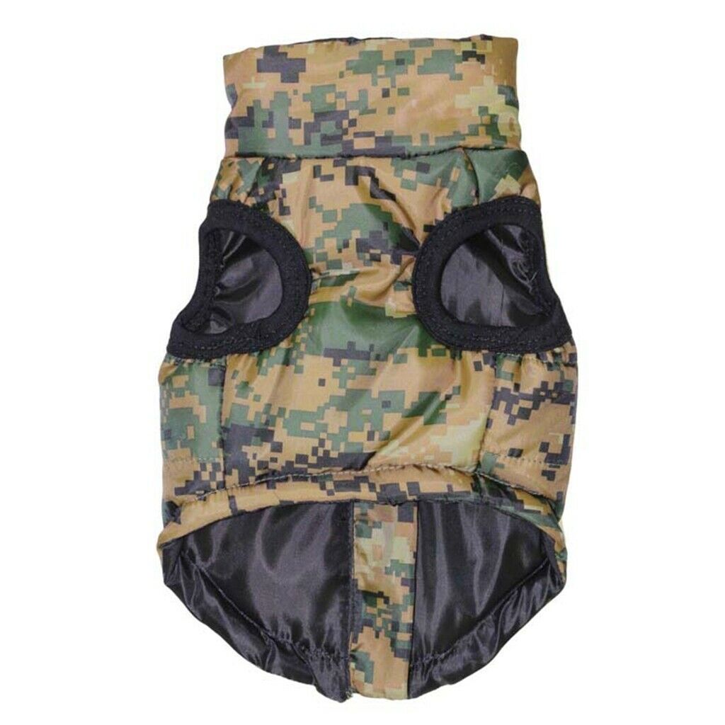Pet Dog Puppy Cool Comouflage Color Cotton Pad Warm Vest Jacket Clothes XS