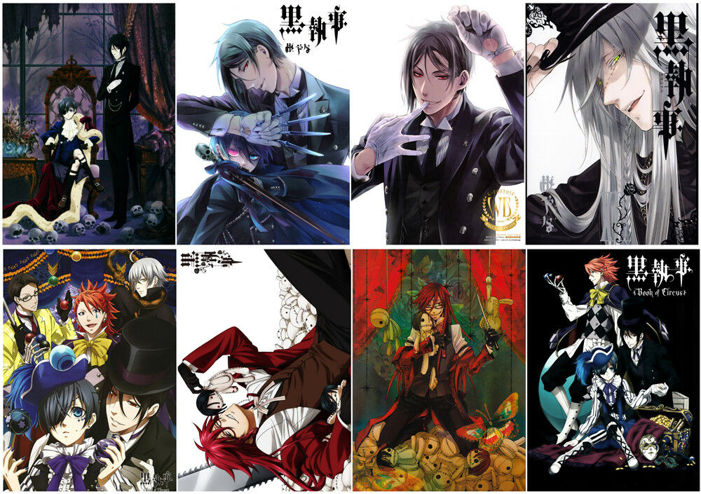 Black butler Kuroshitsuji Polypropylene A3 8 pieces Posters wall poster PPP007