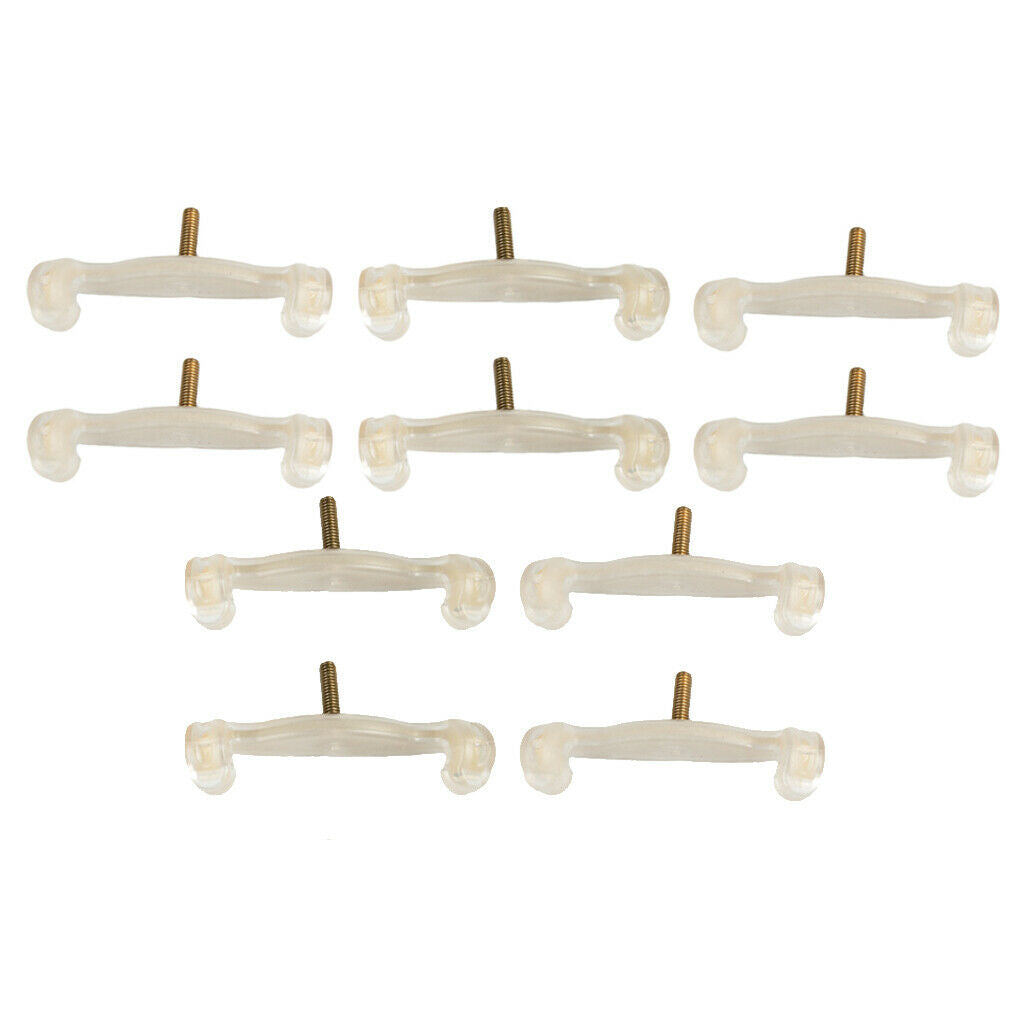 10 Pieces Violin Shoulder Rest Feet White Violin Replacement Parts 1-2 1-4