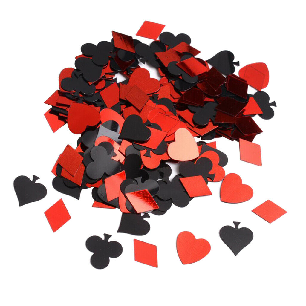 Glitter 30g Casino Poker Confetti Spades Sequin Poker Game Decoration Foil