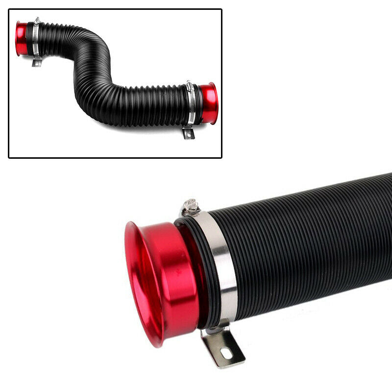 Autos Cold Air Intake Duct Turbo Piping Tube 3" Inlet Flexible Adjustable Hose