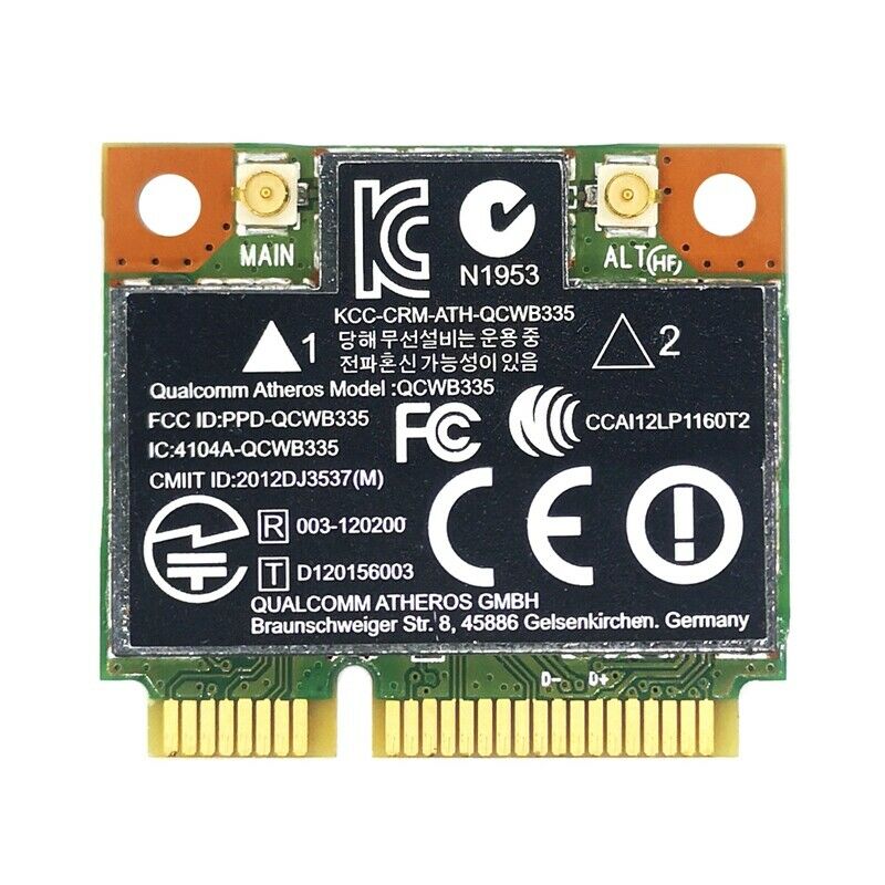 AR9565 WiFi Card QCWB335 Mini PCIE Bluetooth 4.0 150Mbps 2.4G for XP Win7 Win8K9