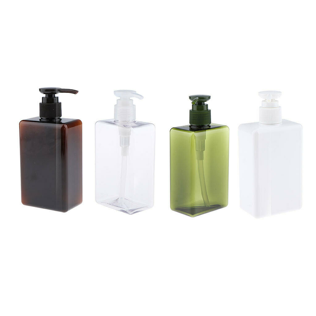 4pcs 280ml PETG Empty Pump Bottle Container for Shampoo Body Wash Lotion