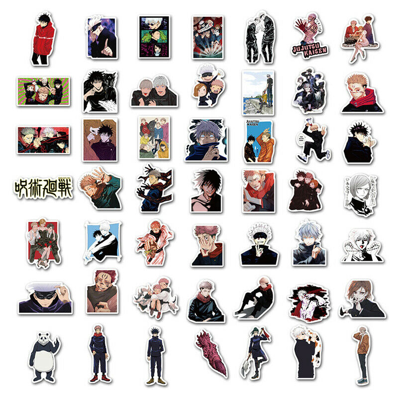100pc Anime Jujutsu Kaisen Stickers Snowboard Laptop Luggage Guitar Suitc.l8