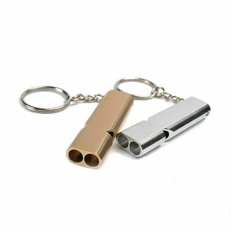 Alloy Aluminum Keychain SOS Emergency Survival Loud Whistle Camping Hiking Toolï¼