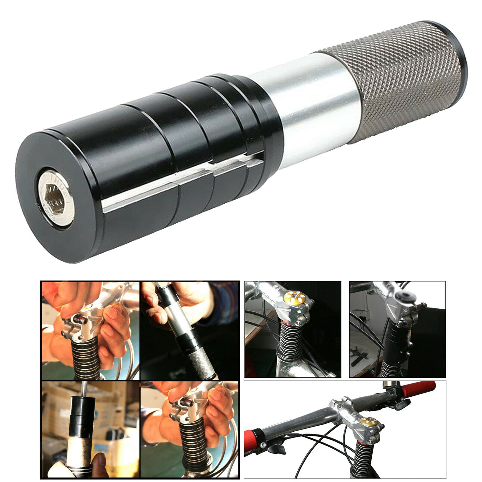 Road Bike Fork Stem Extender Adjustable Handlebar Riser Adapter Cycling Accs