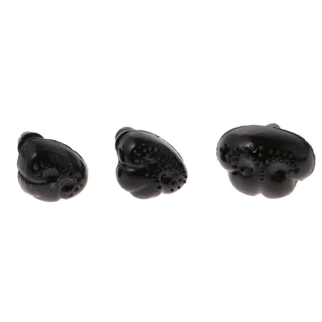 300x Black Plastic Animal / Dog Safety Noses For Teddy Bears Soft Toys DIY
