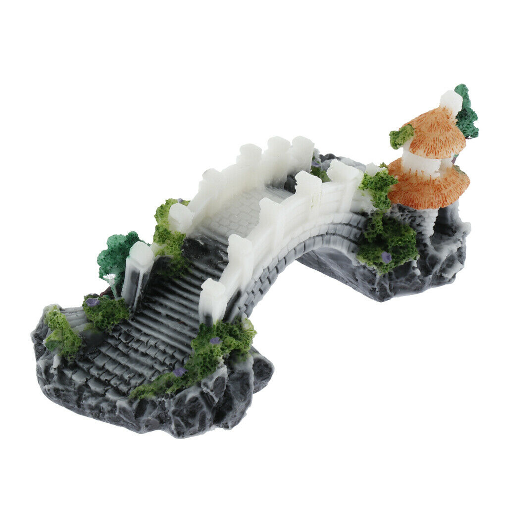 Aquarium Hide Hut Artificial Bridge Wonderful for Fish Tank Landscape Decor
