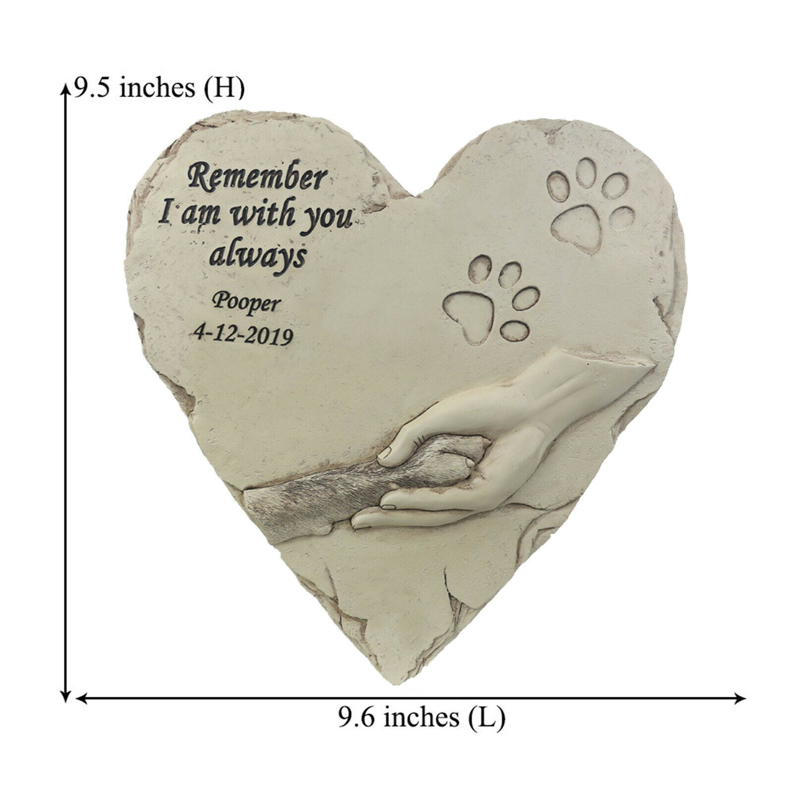 Pet Memorial Stone Grave Marker Cat Kitten Tombstone Sympathy Stepstone Gift