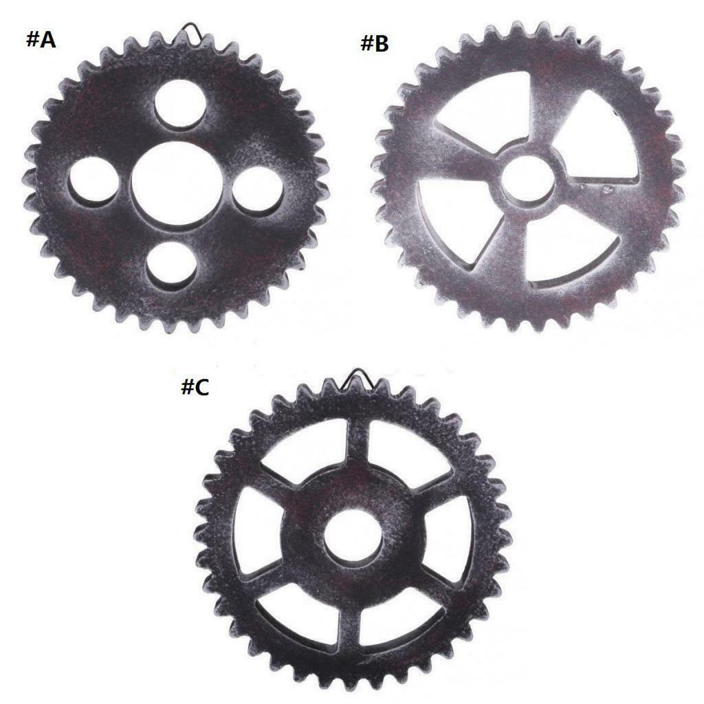 4Pieces Industrial Style  Wood Steampunk Gear Home Bar Cafe Craft Art Hanging