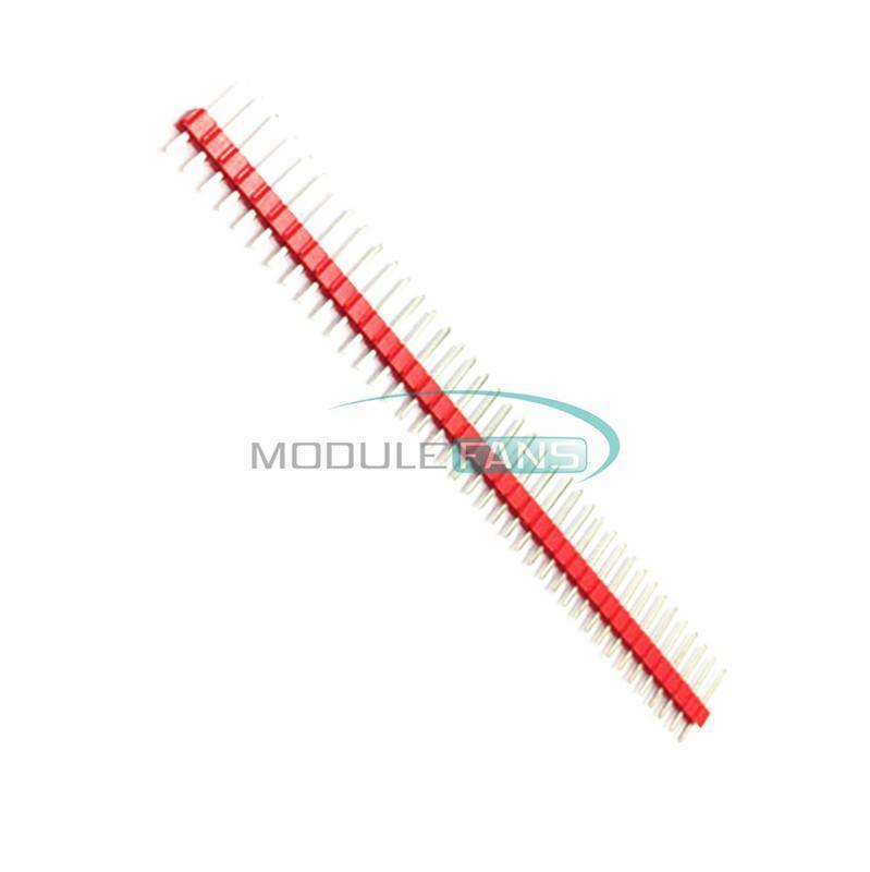 10PCS Red 40Pin 1x40P Male Breakable Pin Header Connector Strip 2.54mm M