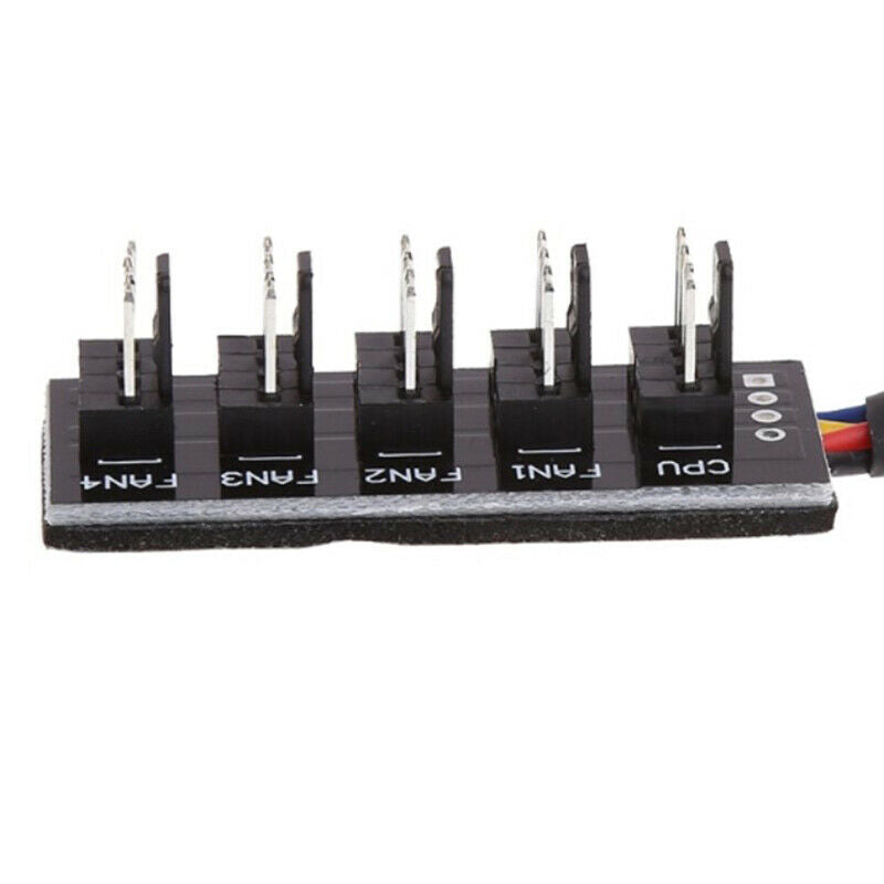 5-Port PC 4-Pin PC PWM CPU Cooling Fan Splitter Hub Adapter Braided Cab.l8