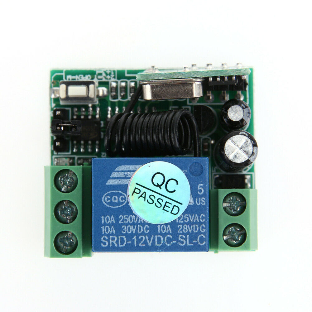 12V Relay Wireless Remote Control Lamp Two Key LED Switch Transceiver @