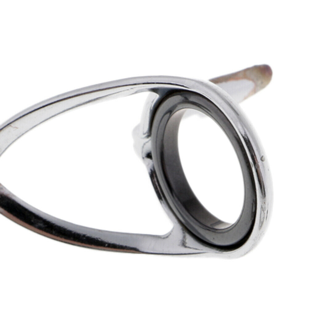 18pcs Fishing Rod Guide Tip Eye Ring for Rod Building 5# 5.5# 6# 8# 10#