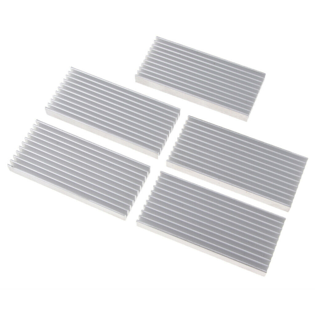 5 Pack 100*45*10mm Cooling Fin, Aluminum Heat Sink Radiator for CPU RAM IC LED