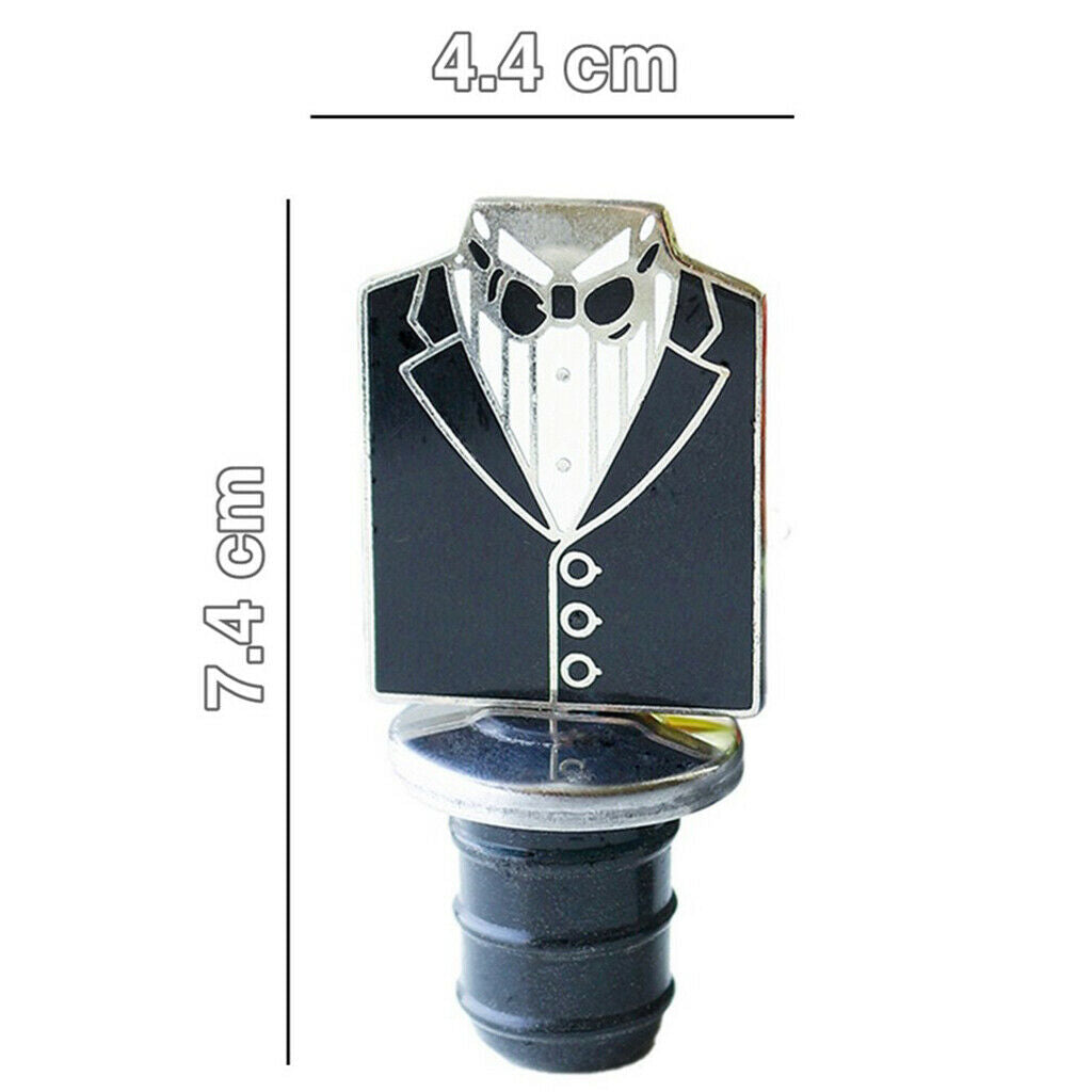 2 Pcs Groom Bride Wine Stopper Gifts Box Bottle Caps Wine Liquor Sealed